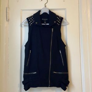 INC sleeveless black vest